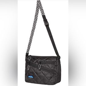 KAVU Uptown Puff Black Crossbody Bag Purse NWT
